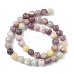 Натуральный лепидолит / пурпурный слюдяный камень бисер пряди&nbsp;G-F591-28-8mm