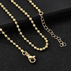 Цепочки из латунных шариков толщиной 2.5 мм&nbsp;NJEW-M108-04G