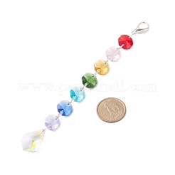 Подвесные украшения из гальванического восьмиугольника из бисера&nbsp;HJEW-JM00737-04