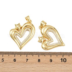 Pendentifs avec zircon cubiques à micro-pavés en laiton&nbsp;KK-C132-03I-G