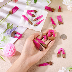 20шт 10 стиля подвески из смолы и дерева&nbsp;WOOD-TA0002-67B