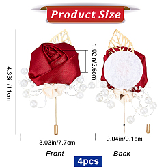 Брошь в виде розы JEWB-WH0010-12B