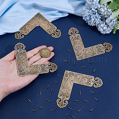 4 шт. Защитный уголок из латуни для корпусной мебели&nbsp;KK-PH0014-18AG