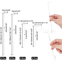 4 стиль стальные изогнутые иглы для бисероплетения для прядильных машин&nbsp;TOOL-CA0001-20