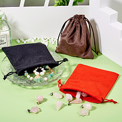 10 шт. бархатных мешочков для хранения украшений на завязках&nbsp;ABAG-TA0001-31B