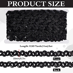 11м полиэстеровые ленты с пайетками OCOR-WH0078-281A