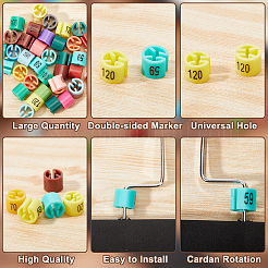 224 шт. 16-х цветные пластиковые маркеры размеров вешалок для брюк&nbsp;KY-CP0001-12