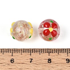 Светящиеся бусины лэмпворк из золота и песка ручной работы&nbsp;LAMP-N035-04