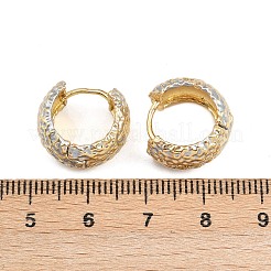 Серьги-кольца из латуни с эмалью EJEW-D336-02G