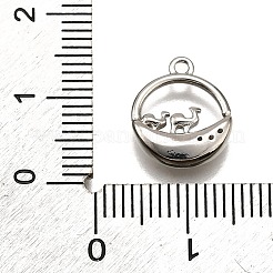 Латунные микропаве прозрачные подвески с фианитом KK-G530-01B-P