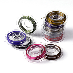 Tiger Tail Wire, Nylon-coated Stainless Steel, Mixed Color, 0.45mm, about 32.8 Feet(10m)/roll