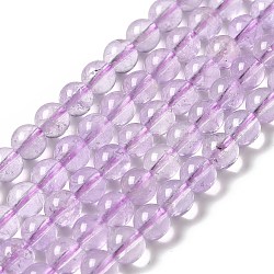 Chapelets de perles en améthyste naturelle, AA grade, ronde, 6.5mm, Trou: 0.8mm, Environ 61 pcs/chapelet, 15.16'' (38.5 cm)