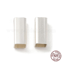 925 perline in argento sterling, cuboide, argento, 11x5x5mm, Foro: 4x4 mm