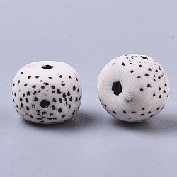 Impostazioni di strass con perline di plastica, tondo, bianco floreale, adatto per strass da 1 mm, 10x8mm, Foro: 1.8 mm, circa 680pcs/500g