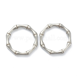 Anillos de enlace de 304 acero inoxidable, anillo, color acero inoxidable, 19.5x20.5x2mm, diámetro interior: 16 mm