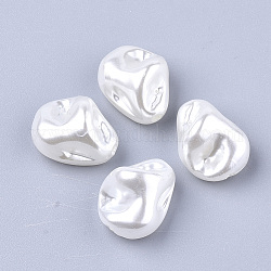 Perle di perle imitazione plastica abs, pepite, bianco crema, 16.5x13x10mm, Foro: 1.8 mm
