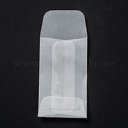 長方形の半透明のパーチメント紙バッグ  ギフトバッグやショッピングバッグ用  透明  68mm  バッグ：50x30x0.3mm