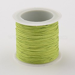 Nylonfaden Kabel, DIY Material für Schmuck machen, Frühlingsgrün, 0.8 mm, ca. 38.27 Yard (35m)/Rolle