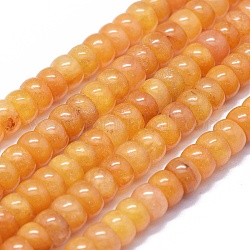 Chapelets de perles en aventurine rouge naturelle, rondelle, 8x5mm, Trou: 1mm, Environ 78 pcs/chapelet, 15.7 pouce (40 cm)