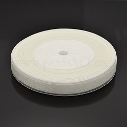 Белый цвет чистой органза лента свадьба украшение, 1/2 дюйм (12 мм), 50yards / рулон (45.72 м / рулон)