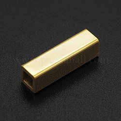 304 perline in acciaio inossidabile, cuboide, oro, 17x5x5mm, Foro: 3x3 mm