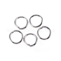 304 Stainless Steel Jump Rings, Open Jump Rings, Stainless Steel Color, 6x0.8mm, Inner Diameter: 4.4mm, 20 Gauge