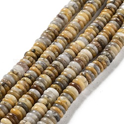 Natur verrückt Achat Perlen Stränge, Rondell, 6~6.5x2~2.5 mm, Bohrung: 1.2 mm, ca. 156~158 Stk. / Strang, 15.12~15.20 Zoll (38.4~38.6 cm)