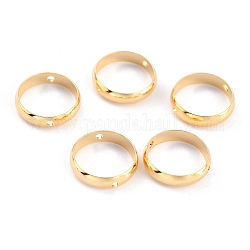 Cornici di perline in ottone, placcato di lunga durata, anello rotondo, vero placcato oro 24k, 12x3mm, Foro: 1.2 mm