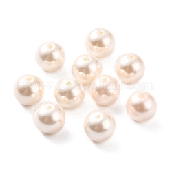 Perles de verre teintées écologiques, ronde, blush lavande, 10mm, Trou: 1.2mm, environ 78 pcs/100 g