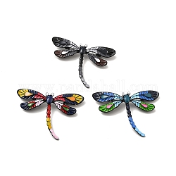 Dragonfly Enamel Pin, Electrophoresis Black Alloy Badge for Backpack Clothes, Cadmium Free & Lead Free, Mixed Color, 48.5x71x4.5mm, Pin: 0.8mm