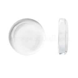 18 mm große, doppelseitige, flache, runde, transparente Glas-Cabochons für die Foto-Schmuckherstellung, Glas Kieselsteine, 18 mm, 4.5 mm (Bereich: 4~5 mm) dick