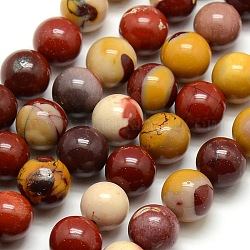 Runde natürlichen mookaite Perlen Stränge, 10 mm, Bohrung: 1 mm, ca. 38 Stk. / Strang, 15.7 Zoll