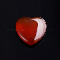 Pierre de coeur d'amour cornaline naturelle, pierre de palme de poche pour équilibrer le reiki, décorations d'affichage à la maison, 20x20mm