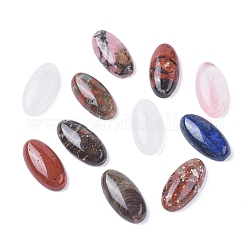 Cabuchones de piedras preciosas naturales y sintéticas, oval, 30x15x6~7mm