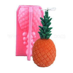 3D-Ananas-Silikon-Kerzenformen zum Selbermachen, Aromatherapie-Kerzenformen, Formen zur Herstellung von Duftkerzen, neon rosa , 7.7x7.8x15.2 cm
