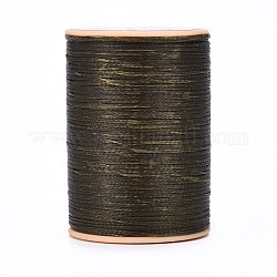 Hilo de hilo encerado plano, cordón de micro macramé, para coser cuero, café, 0.8mm, alrededor de 109.36 yarda (100 m) / rollo