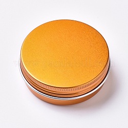 丸いアルミ缶  アルミジャー  化粧品の貯蔵容器  ろうそく  キャンディー  ねじ蓋付き  オレンジ  5.5x2.1cm  内径：4.9のCM