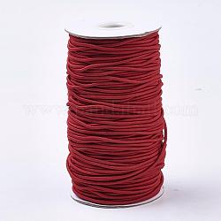 Эластичный шнур круглого, со слоем снаружи и резины внутри, темно-красный, 2 мм, около 76.55 ярда (70 м) / рулон