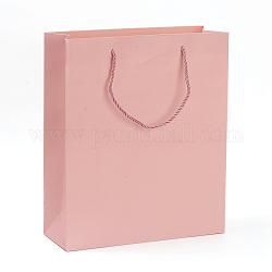 クラフト紙袋  ギフトバッグ  ショッピングバッグ  ウェディングバッグ  ハンドル付き長方形  ピンク  33x28.1x10cm