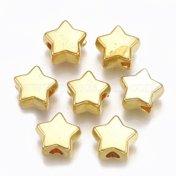 Ccb perline di plastica, stella, oro, 12x12.5x7mm, Foro: 3.5 mm