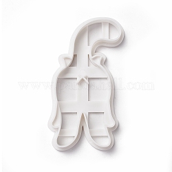 Tagliabiscotti in plastica pp, forme di gatto, bianco, 96x50.5x10.5mm