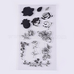 シリコーン切手  DIYスクラップブッキング用  装飾的なフォトアルバム  カード作り  花のテーマ  透明  20~56x11~80mm
