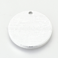 Colgantes de aluminio ecológicos, colgantes de corte por láser, plata, 29x2~2.5mm, agujero: 2 mm
