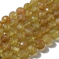 Chapelets de perles en apatite naturelle, facetté (128 facettes), ronde, 6mm, Trou: 0.8mm, Environ 62~67 pcs/chapelet, 15.16~15.55 pouce (38.5~39.5 cm)