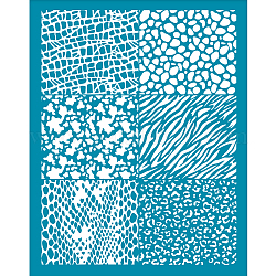 Stencil per serigrafia, per la pittura su legno, tessuto della maglietta della decorazione fai da te, motivo stampa leopardo, 100x127mm
