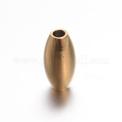 Riso perle in acciaio inox 304, oro, 12x6mm, Foro: 2 mm
