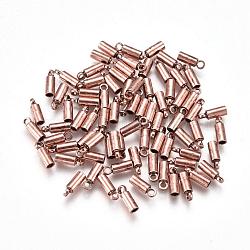真鍮製コードエンドパーツ  エンドキャップ  赤銅鉱  6x2mm  穴：1mm  内径：1.5mm