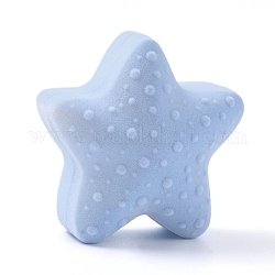 Бархатные шкатулки в форме морской звезды, портативный ящик для драгоценностей органайзер для хранения, для кольца серьги колье, голубой, 6.2x6.1x3.8 см