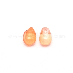 Breloques vernisées manuelles, larme, orange, 8.5x5.5x5.5mm, Trou: 1mm