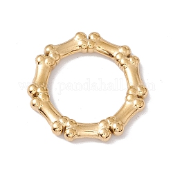 Ионное покрытие (ip) 304 соединительное кольцо из нержавеющей стали, семиугольное кольцо с бусинами из искусственной кости, золотые, 21x21x2.5 мм, внутренний диаметр: 13 мм
